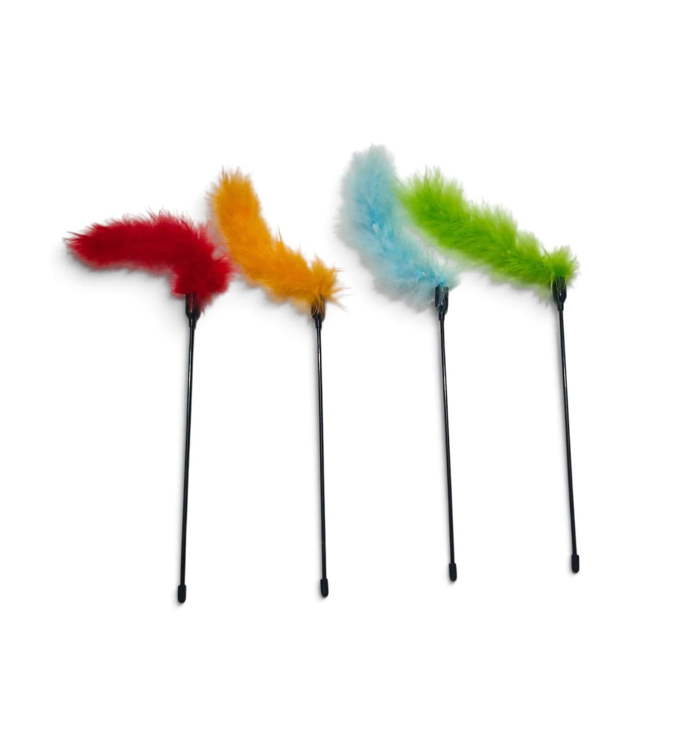 Juguete corto con plumas